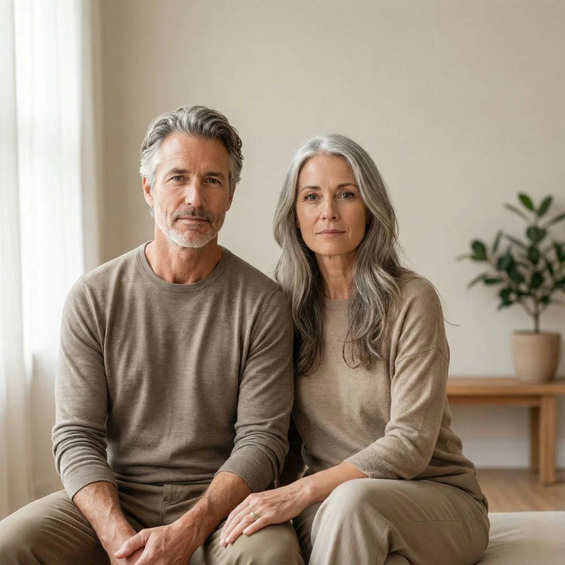 Man and woman sitting together